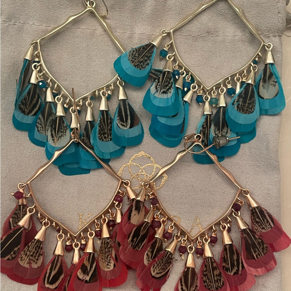 Kendra Scott Raven Earrings *rose gold burgundy only*